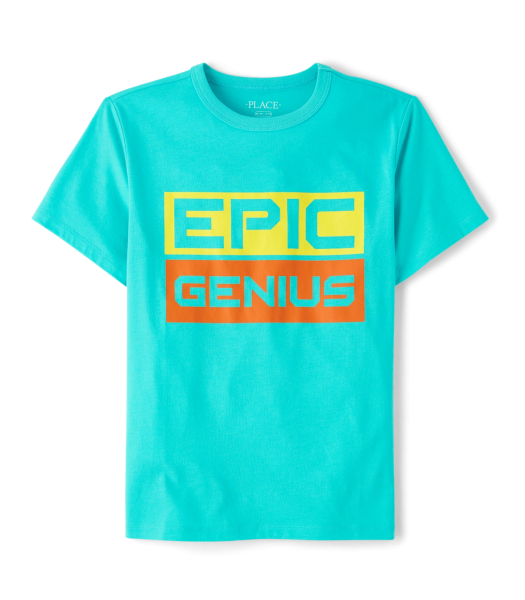 Childrens Place Green Aegean Epic Genius Tee